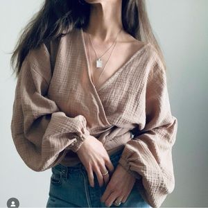 Boheme goods cotton wrap top